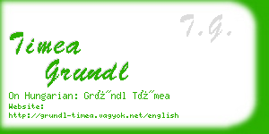 timea grundl business card